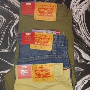 Levi's Green, Blue, and Tan Shorts Collection